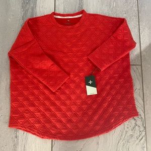 Tuckernuck Sport red quilted pull over